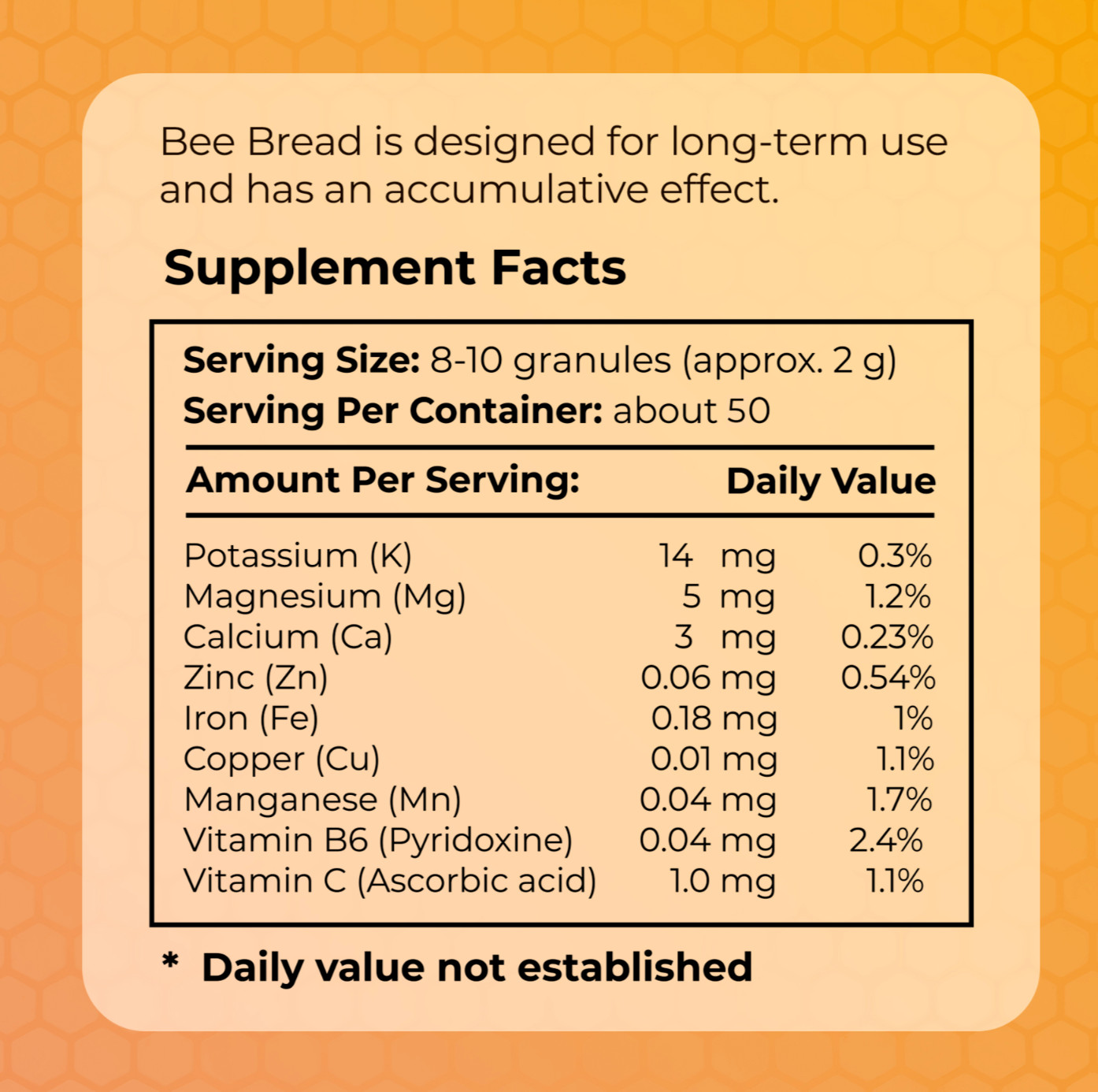 Bee Bread, Pure Fermented Bee Pollen, Organic Supplement 3.5 oz / 100g Raw Perga