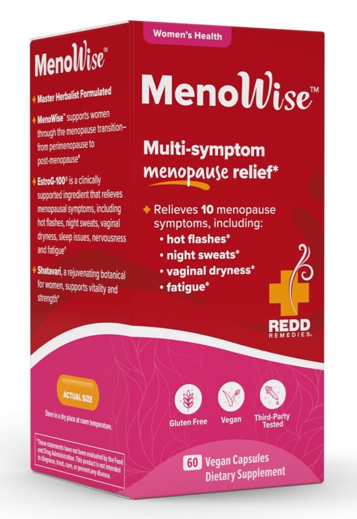 Redd Remedies MenoWise Multi Symptom Menopause Relief 60 Capsule Exp. 11/26