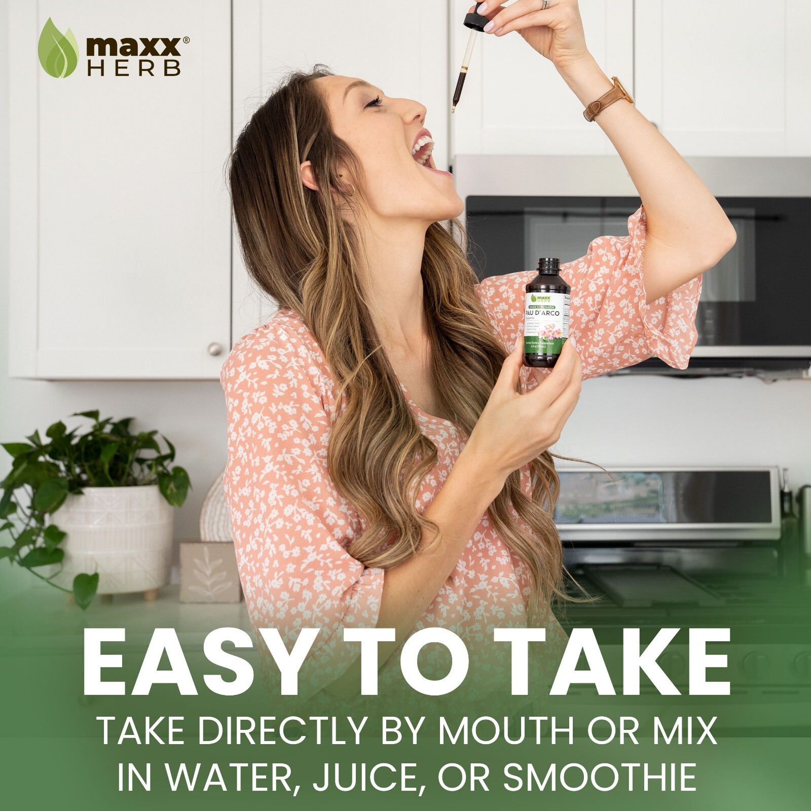 Maxx Herb Pau D’ Arco Extract, Taheebo Tea Inner Bark for Detox & Cleansing, 4oz