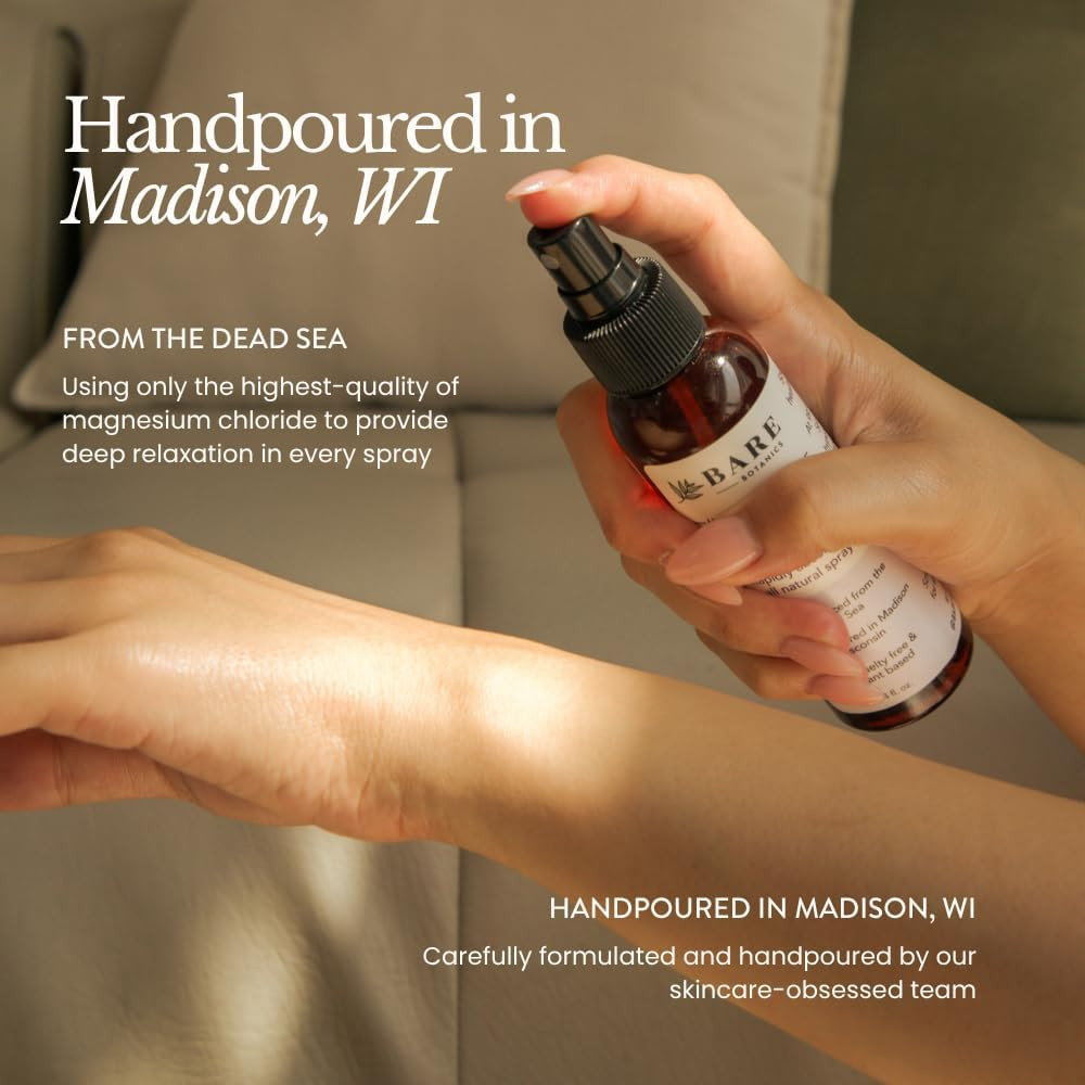 Unscented 4Oz Pure Magnesium Oil Spray from the Dead Sea | Rapidly Absorbing | H