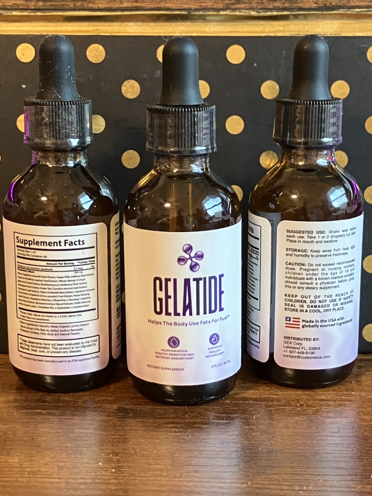 (3 Pack) Gelatide Drops Advanced Health & Fitness Supplement Gela Tide 90 Servs