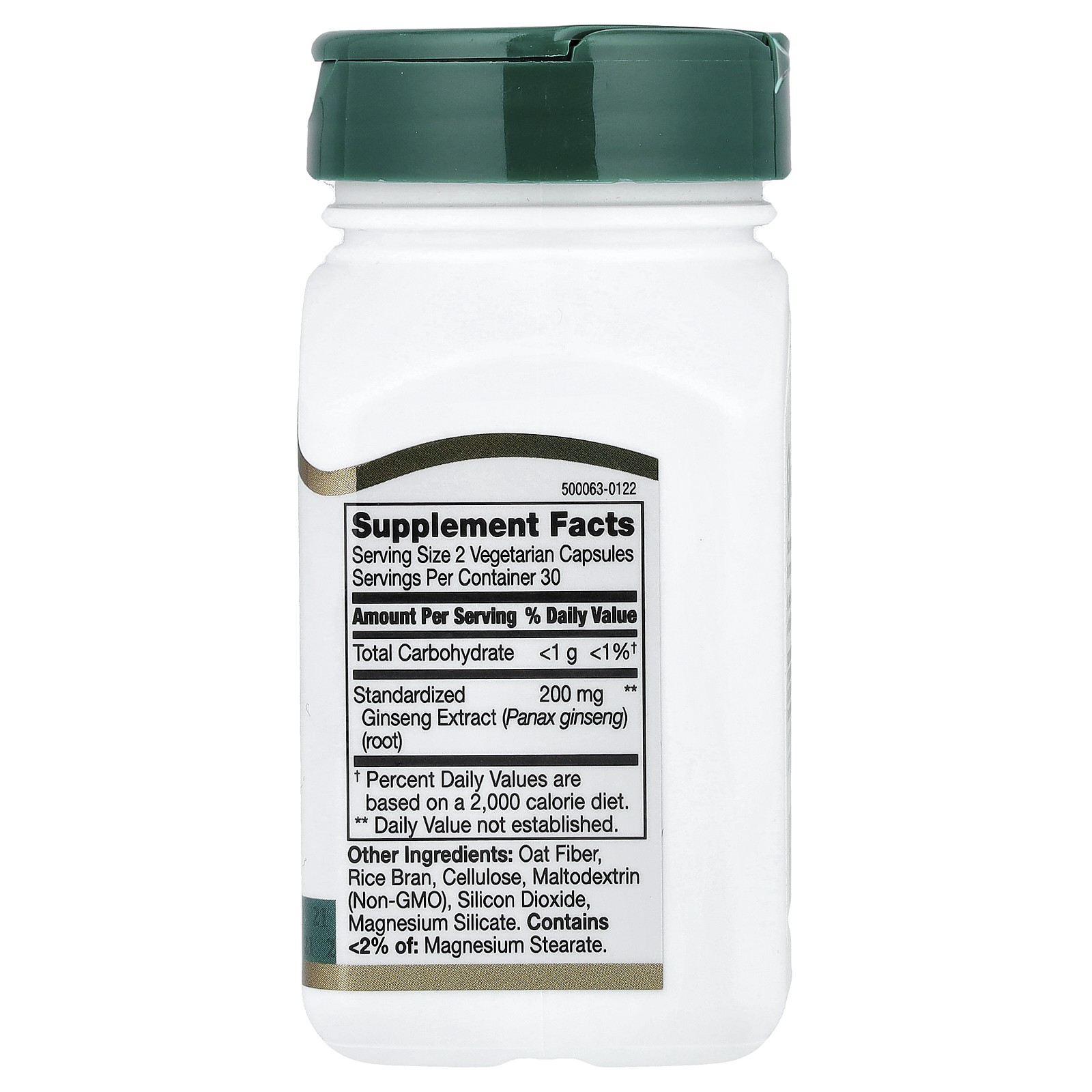 Standardized Ginseng Extract, 60 Vegetarian Capsule