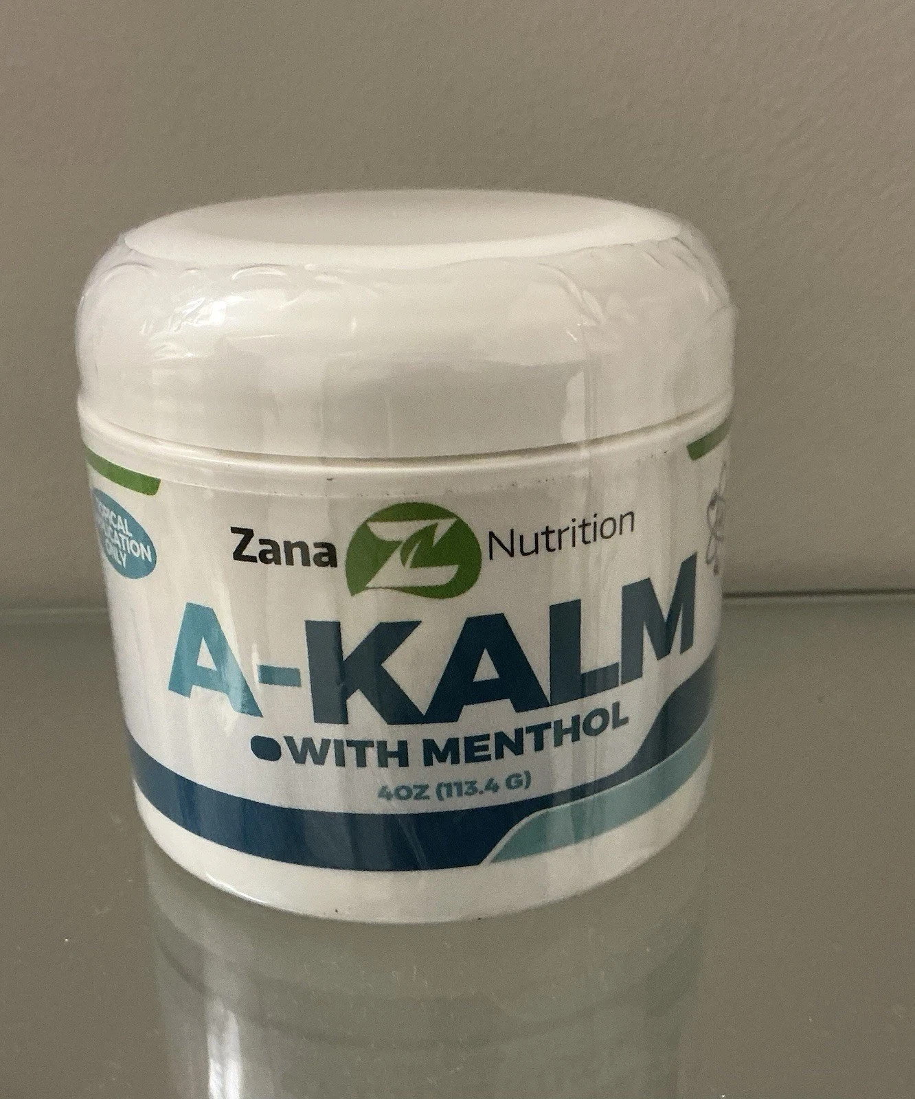 Zana Nutrition A-Kalm With Menthol Pain Muscle relaxing, Soothing aches 4oz NEW