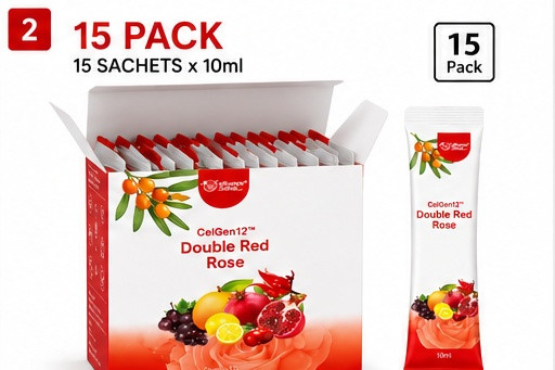 Affluence Global CelGen12 Double Red Rose Immune Support 15x10ml Sachets