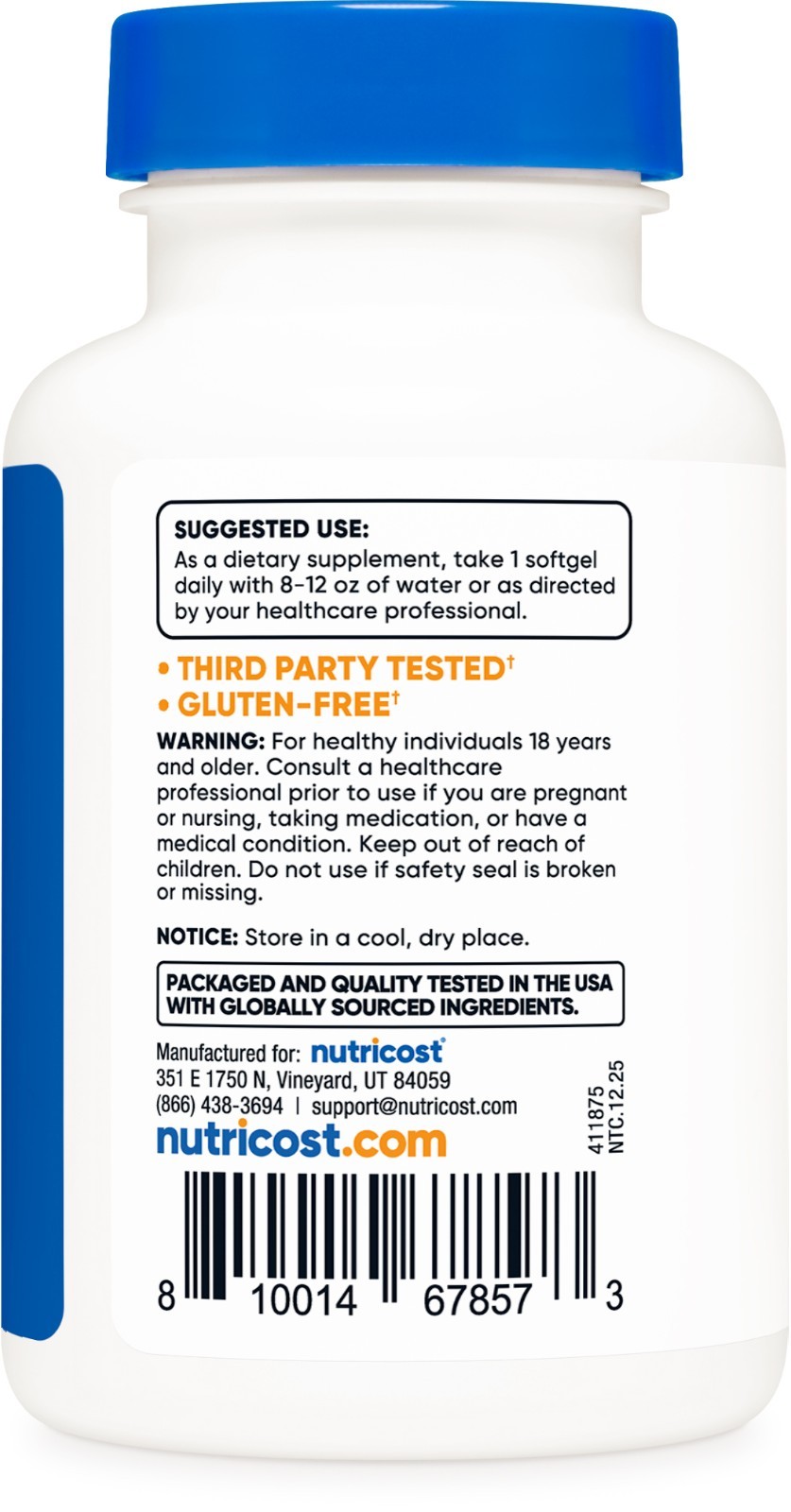 Nutricost CoQ10 100mg, 120 Softgels, Non-GMO (Coenzyme Q10)