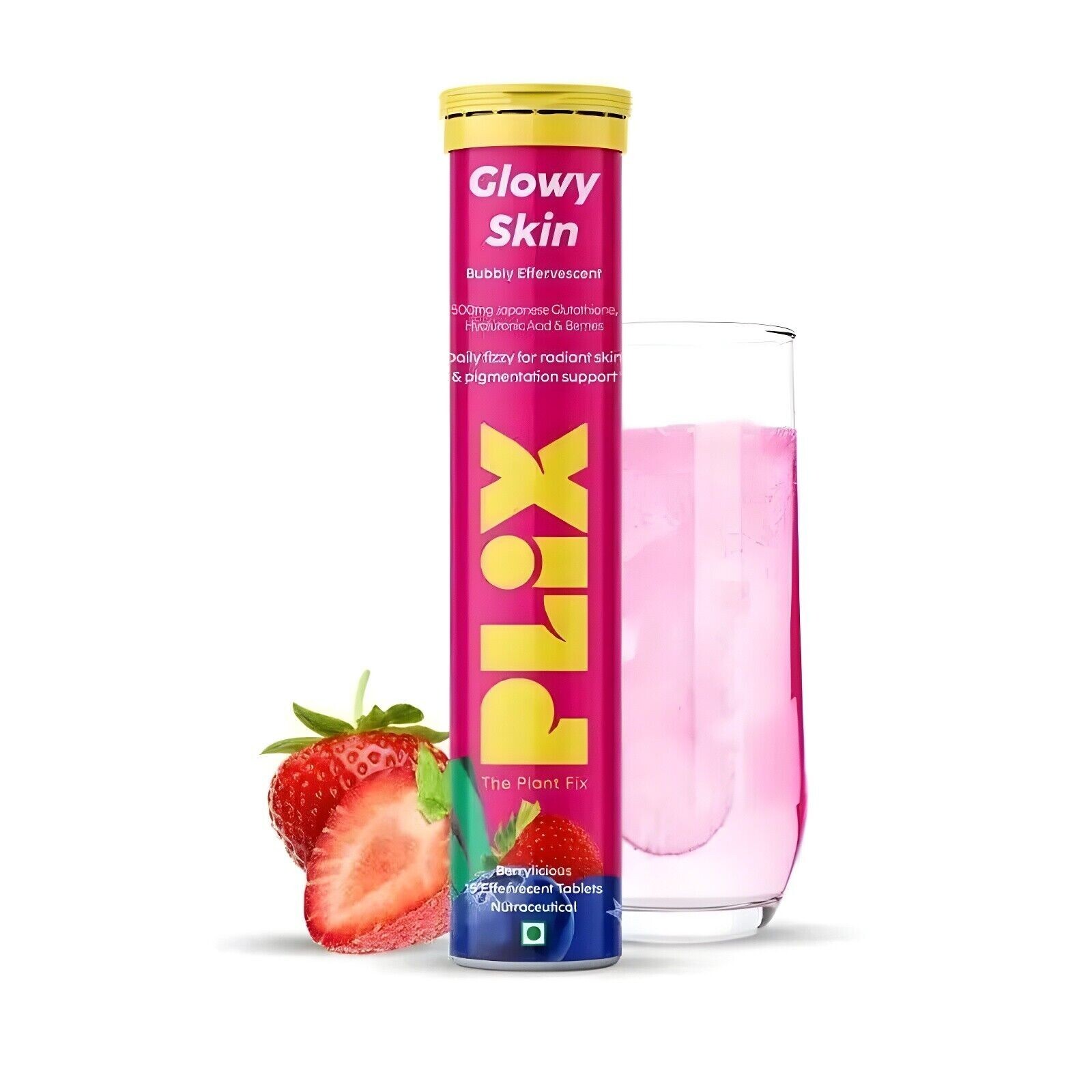 PLIX Skin Glow Glutathione Effervescent Tablets For Clear & Youthful Skin 15Tab.
