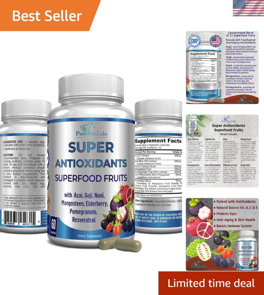 Super Antioxidant Fruit Superfood Complex – Powerful Antioxidant Superfruits,…