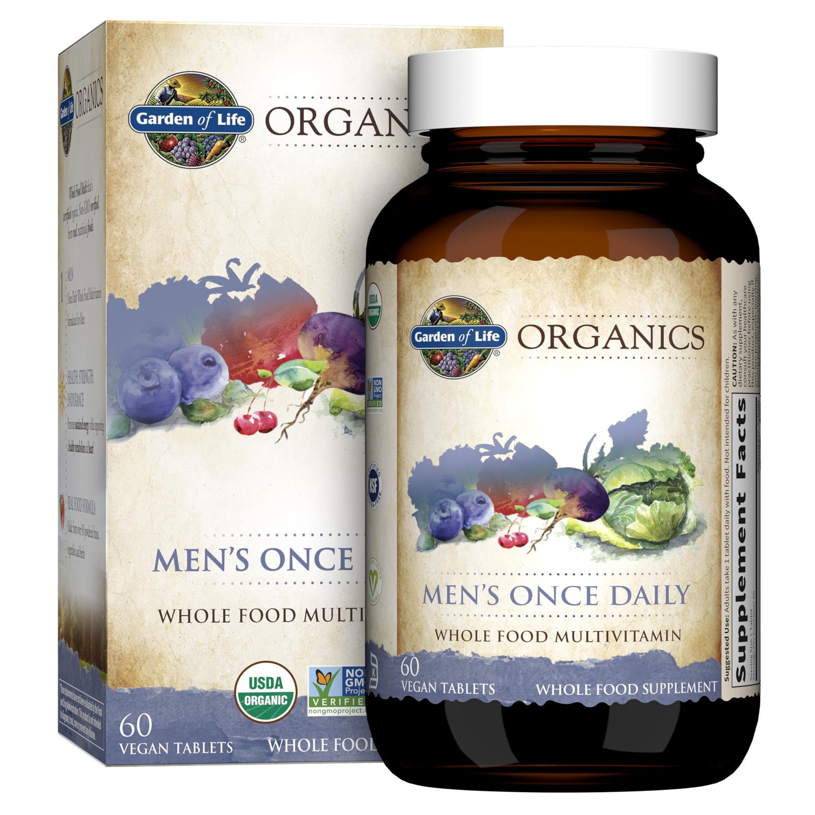Garden of Life Once Daily Whole Food Multivitamin 60 Count (Pack 1), N/a