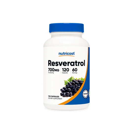 Nutricost Resveratrol 700mg, 120caps 60servng 50% Trans-Resveratrol -EXP 12/2026