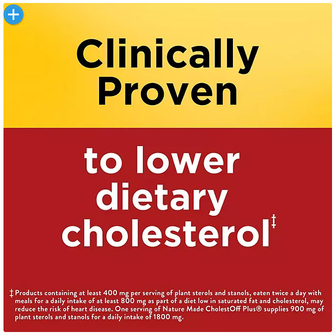 Nature Made CholestOff Plus – Lower Cholesterol 210 Softgels Exp 10/25+