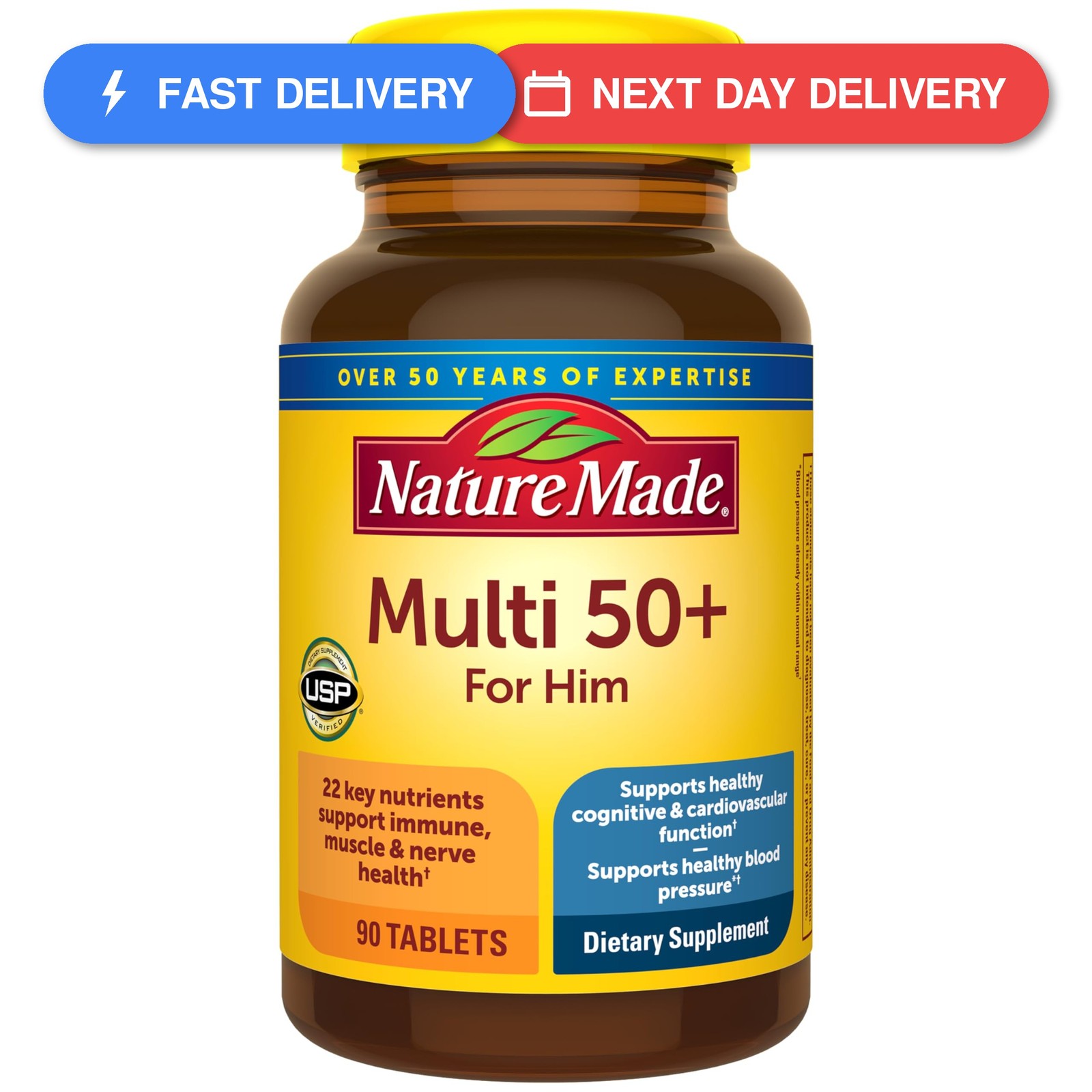 Nature Made Multivitamin for Men Over 50, Mens Multivitamins 50 Plus, Daily…