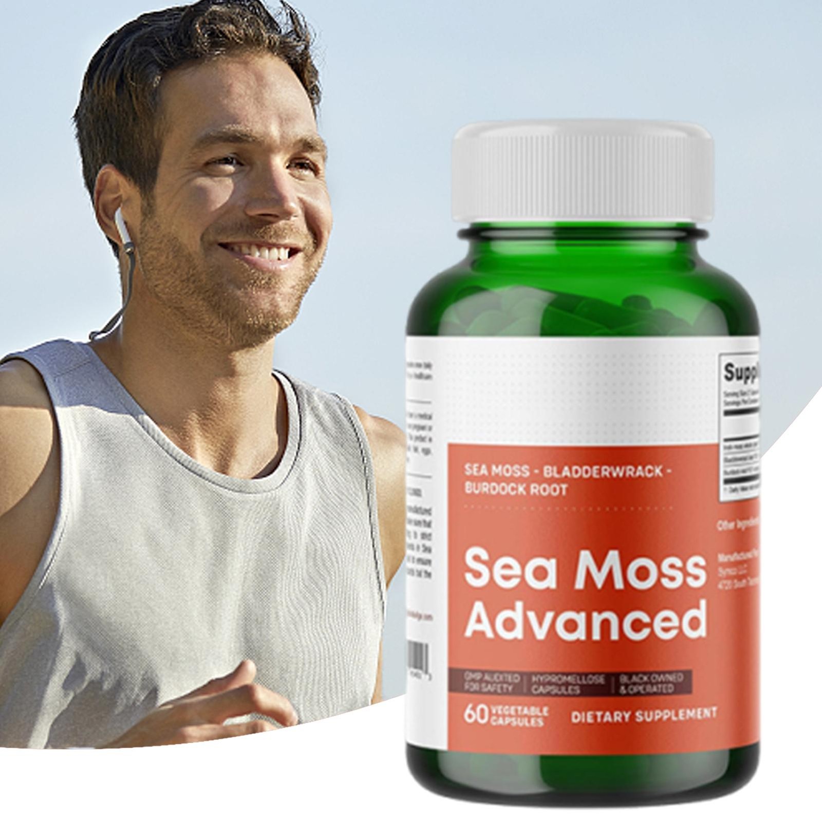 1250mg Sea Moss Upgraded Superfood, High-Potency, Vegan – 60 Count