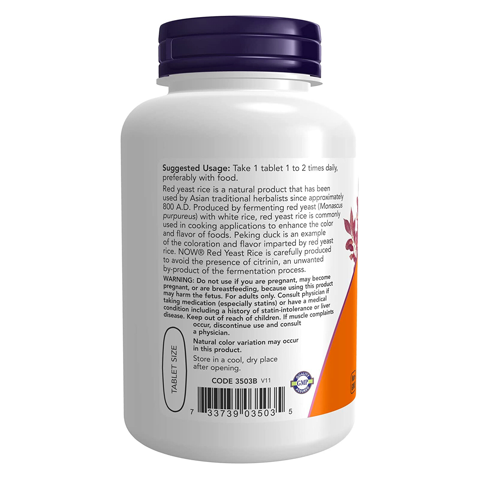 NOW Red Yeast Rice 1200 mg – 120 Tablets, Nutritional Support, Vegan/Vegetarian