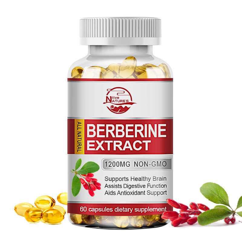 Qty60/120 Berberine HCL Supplement 1200mg Cardiovascular & Blood Sugar Support