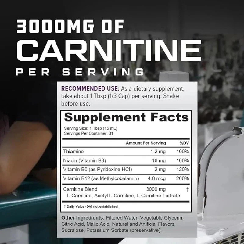 3pcs-Cutler Energy Liquid Carnitine 3000mg Nutrition and Metabolism