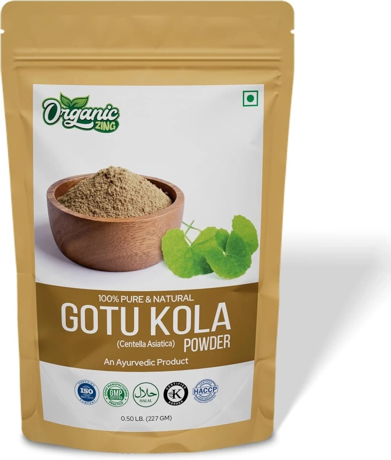 Organic Zing Gotu Kola Powder | Natural Supplement | Pure & Natural – 227g M819