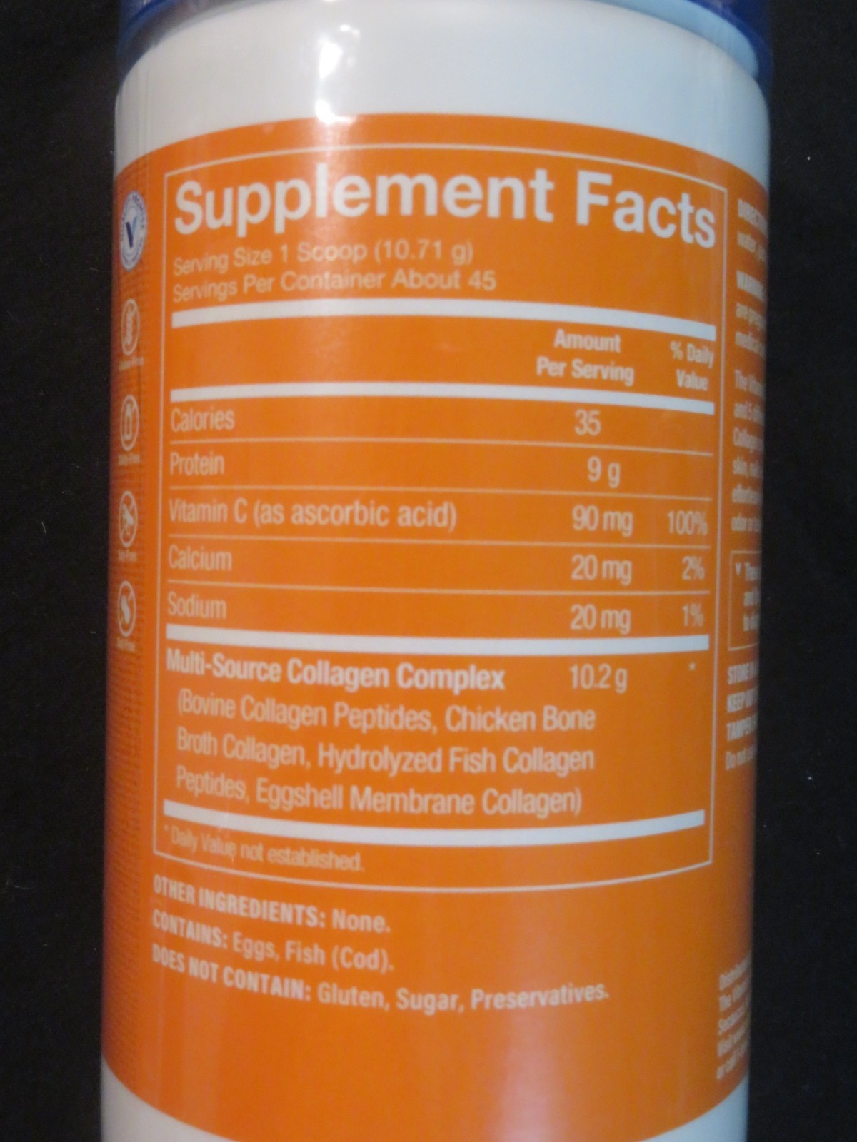 The Vitamin Shoppe Multi-Source Collagen Powder 17 Oz 45 Servings Unflavored