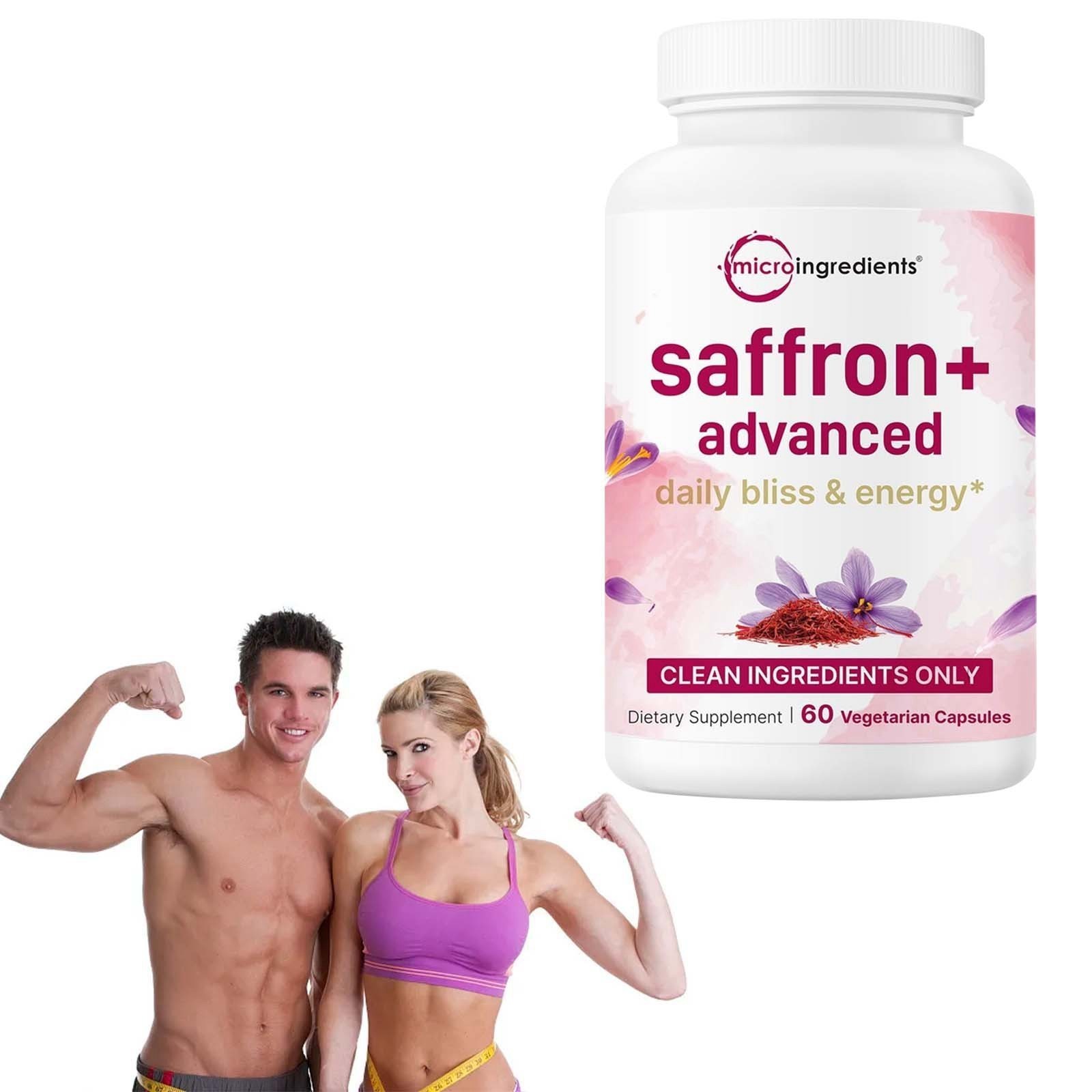 Saffron+ 60 Supplements Advanced Veggie Capsules Ingredients NEW A Micro 10-in-1