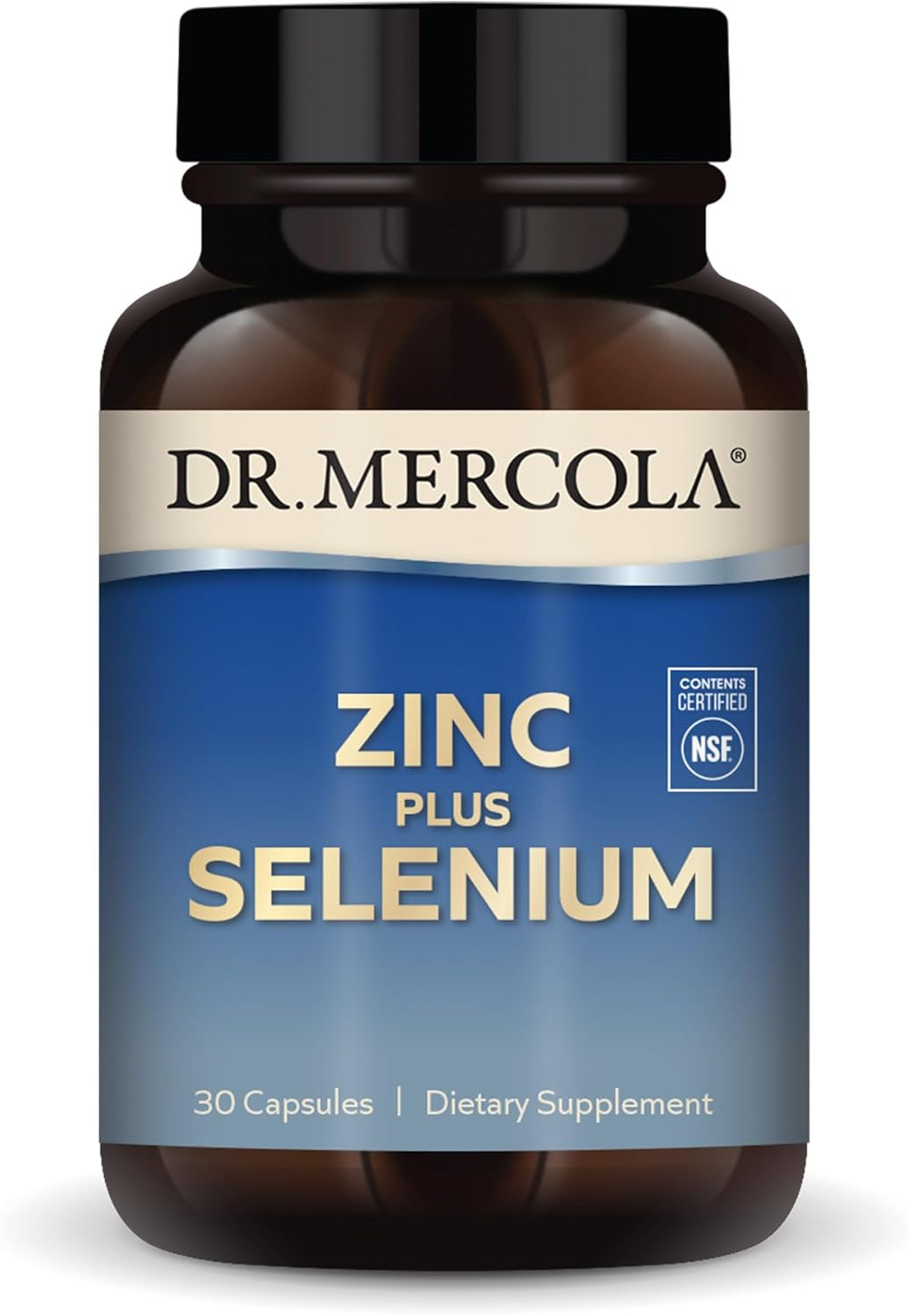 Dr Mercola Zinc Plus Selenium Mineral Supplement 30 Count High Absorption