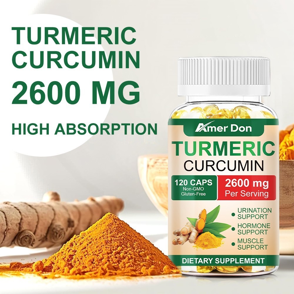 Turmeric Curcumin Highest Potency 95% 2600mg with BioPerine Black Pepper Extract