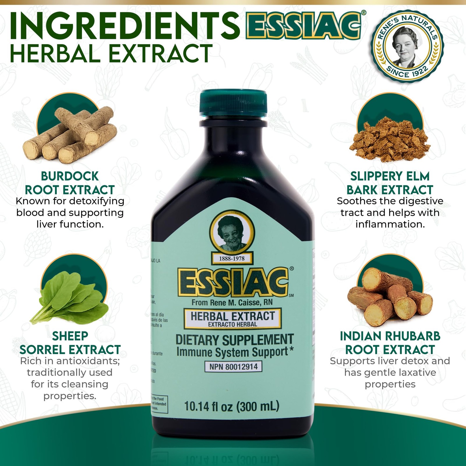Essiac Original Herbal Liquid Extract – 10.14 fl oz 1 Count (Pack of 1)