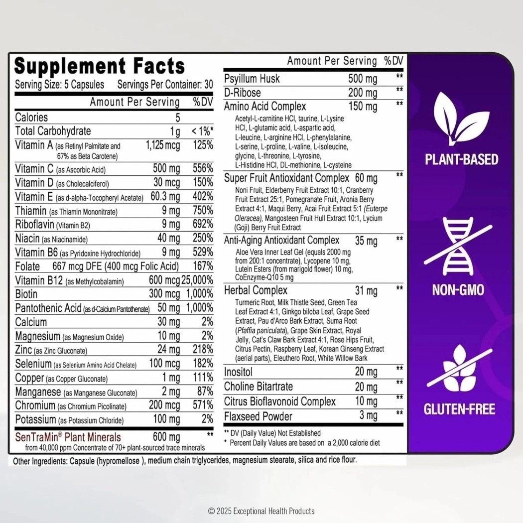 3 Pack Immuno 150 Immune Support Supplement with 70 Plant Minerals
