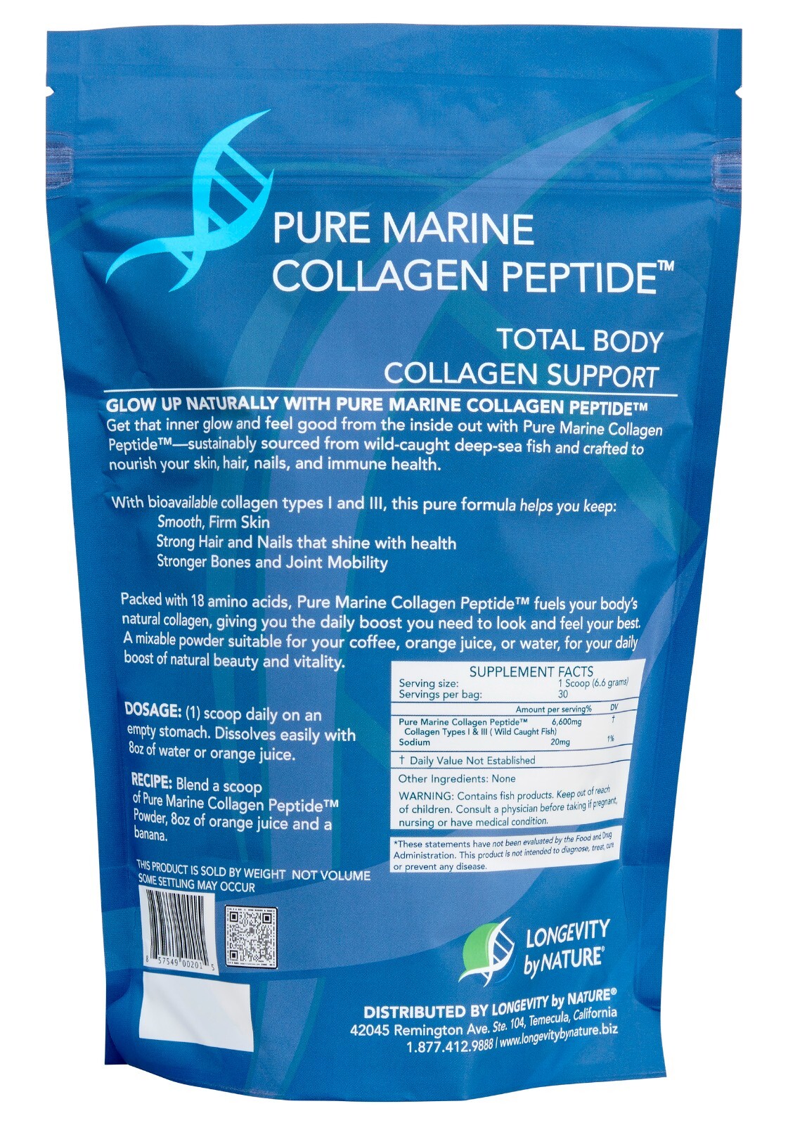 HYDROLYZED COLLAGEN PEPTIDE POWDER TYPE I & III FOR TOTAL HEALTH!