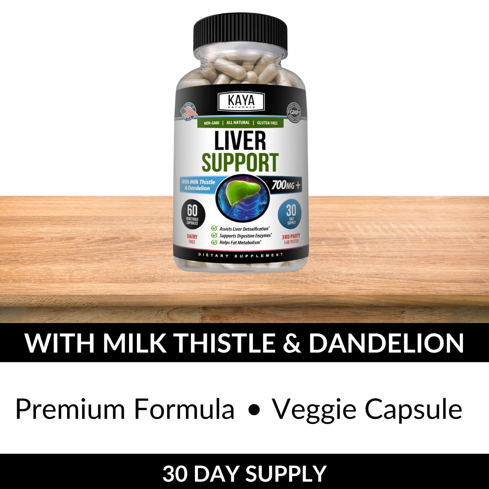 (2 Pack) Liver Support 60Ct, Cleanse, Detox & Repair Formula 22 Herbs MilkThist