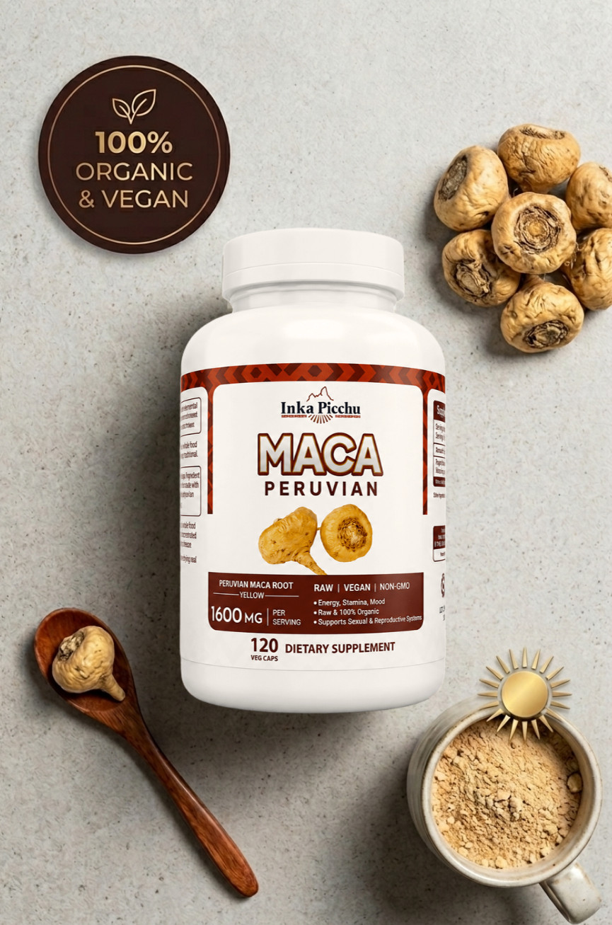 Maca Root Capsules 120 Count 1600mg Per Serving Energy & Stamina Support
