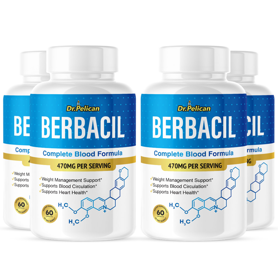 Berbacil- Blood Support- 4 Bottles- 240 Capsules