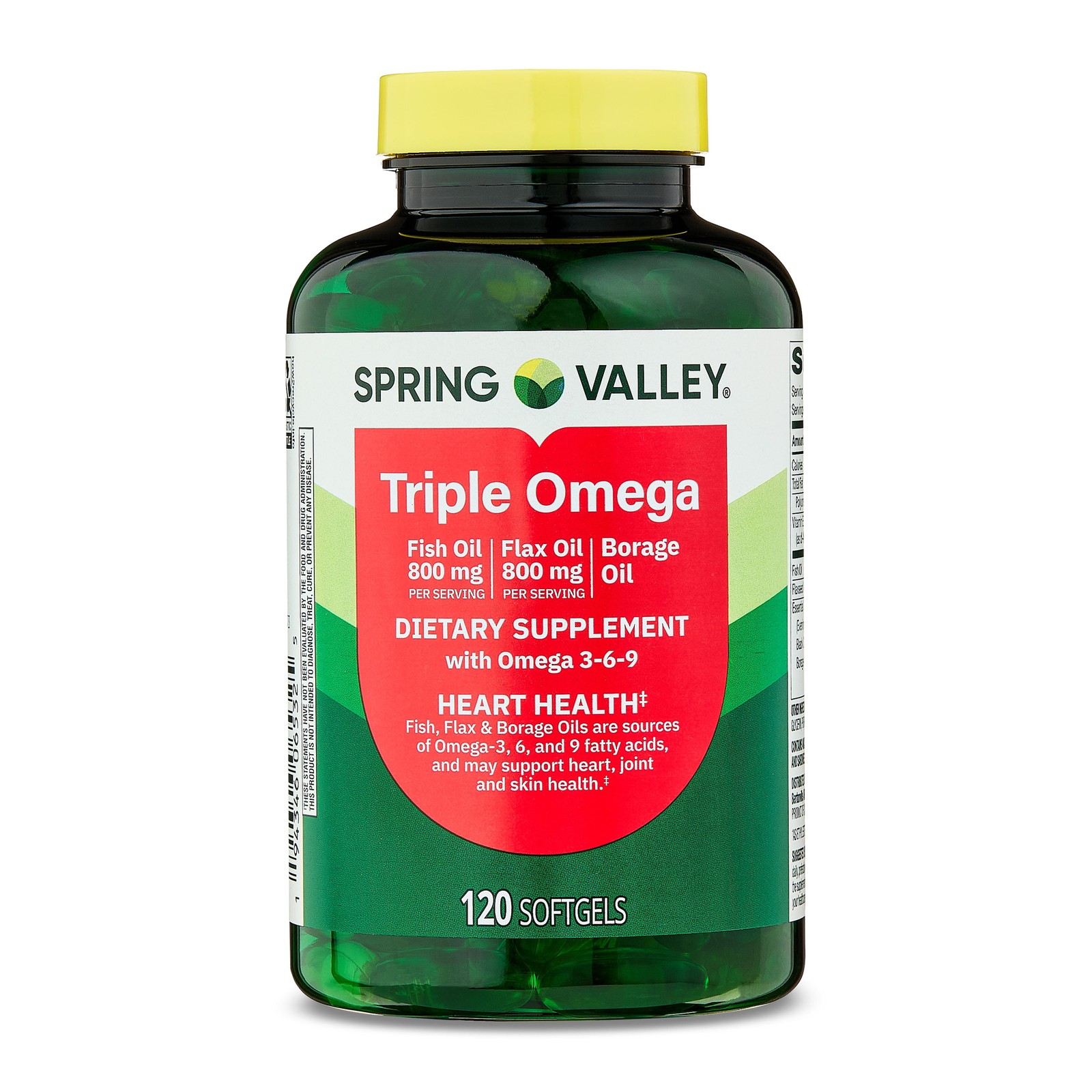 Triple Omega Softgels for Heart, Joint & Skin Health – 120 Count