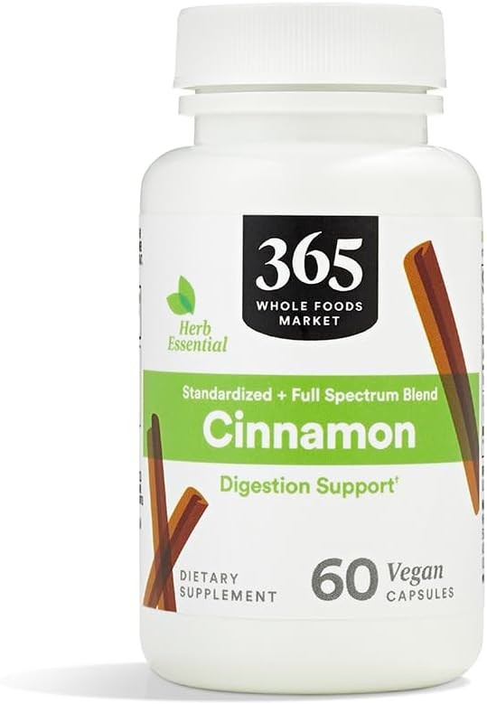 Cinnamon Supplement for Blood Sugar Support – 60 Capsules