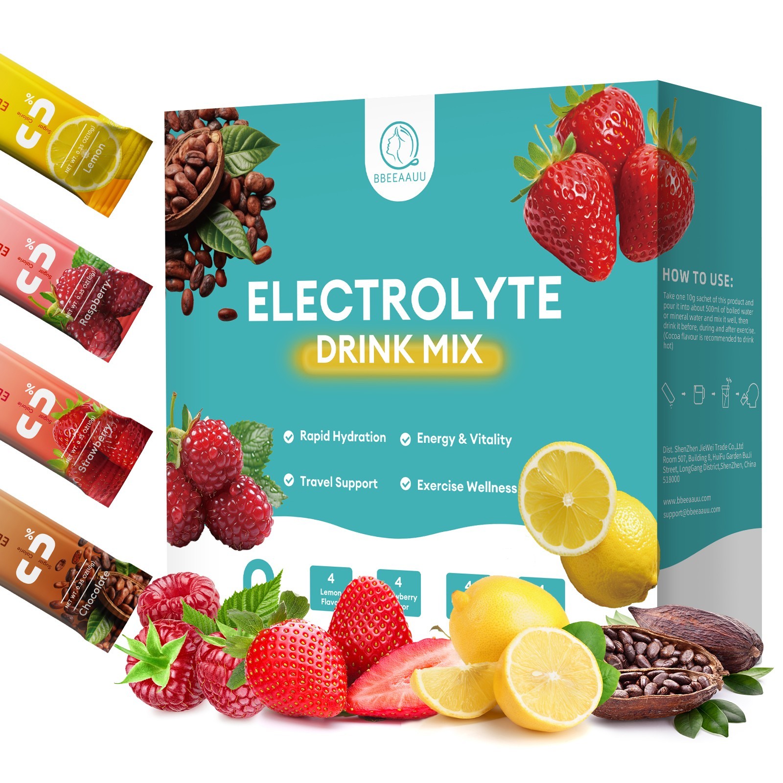 Hydration Electrolytes Powder Packets – Liquid Replenisher & Recovery Drink