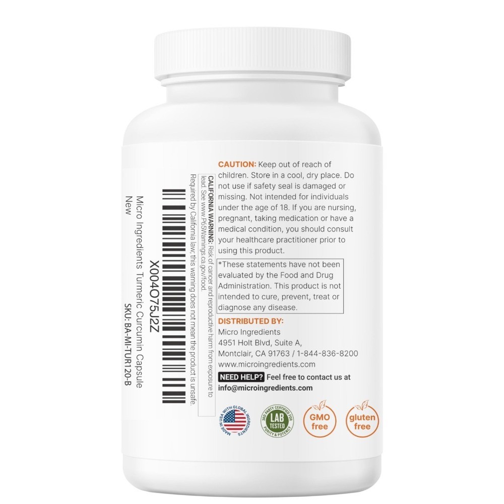 High Absorption Turmeric Curcumin 1000mg–95% Curcuminoids, Non-GMO,120 Capsules