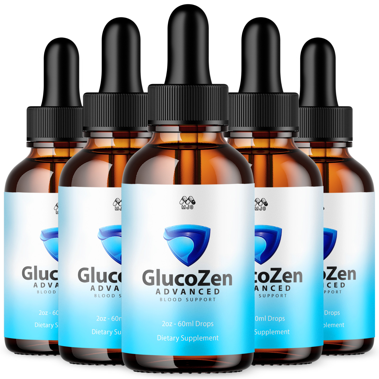 (5 Pack) Glucozen Drops Blood Support Vitamin Formula Gluco Zen 150 Servings