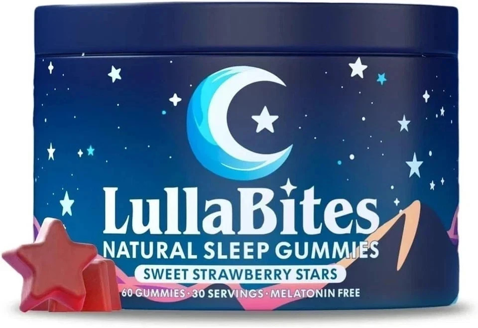 LullaBites organic Sleep Gummies Made in USA 60 Gummies-30 Servings Free ship