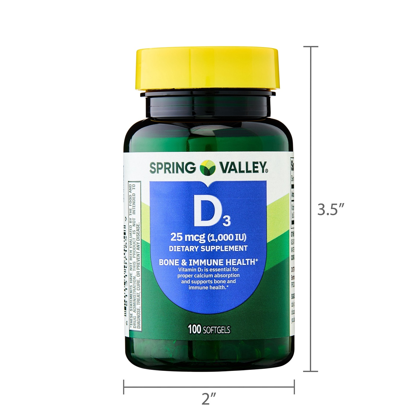Vitamin D3 1000 IU Softgels, 100 Count