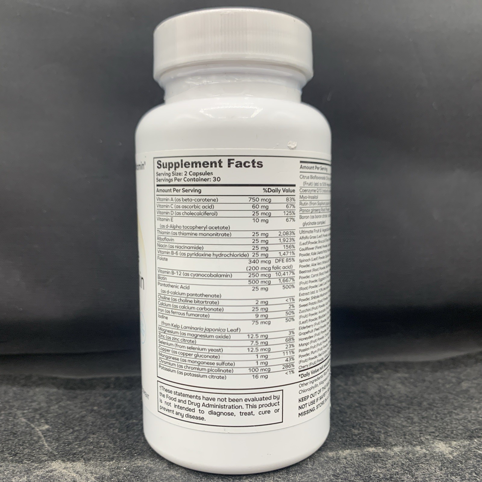 Ultimate Multivitamin Multimineral and Superfood with 42 Fruit 60 Count 01/28