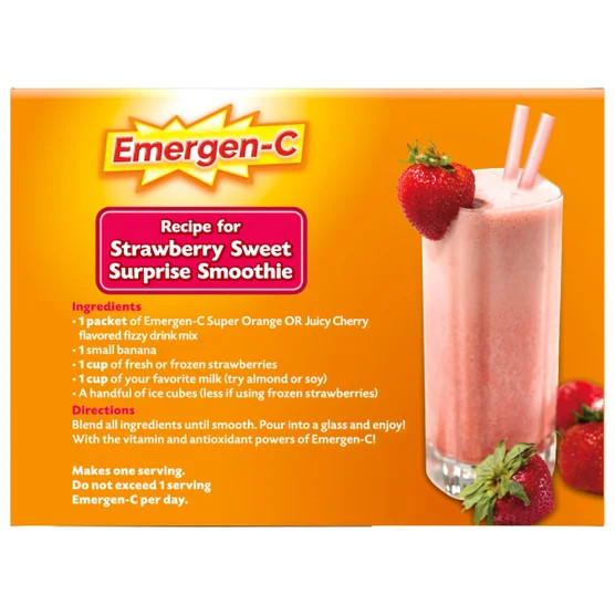 Emergen-C 1000mg Vitamin C Daily Variety Pk 120-ct Orange/Cherry