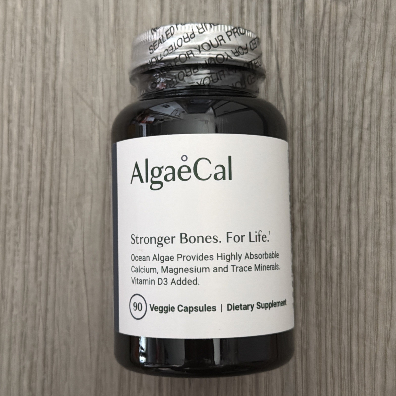AlgaeCal Stronger Bones For Life Plant Based Calcium 90 Capsules EXP 05/2028