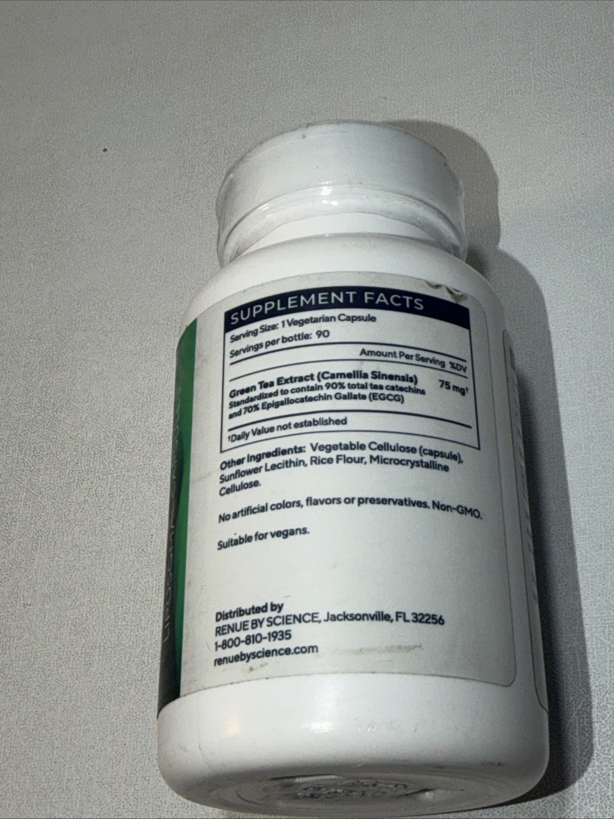 Renue By Science LIPO EGCG Green Tea 75mg Liposomal Antioxidant 90 Capsules