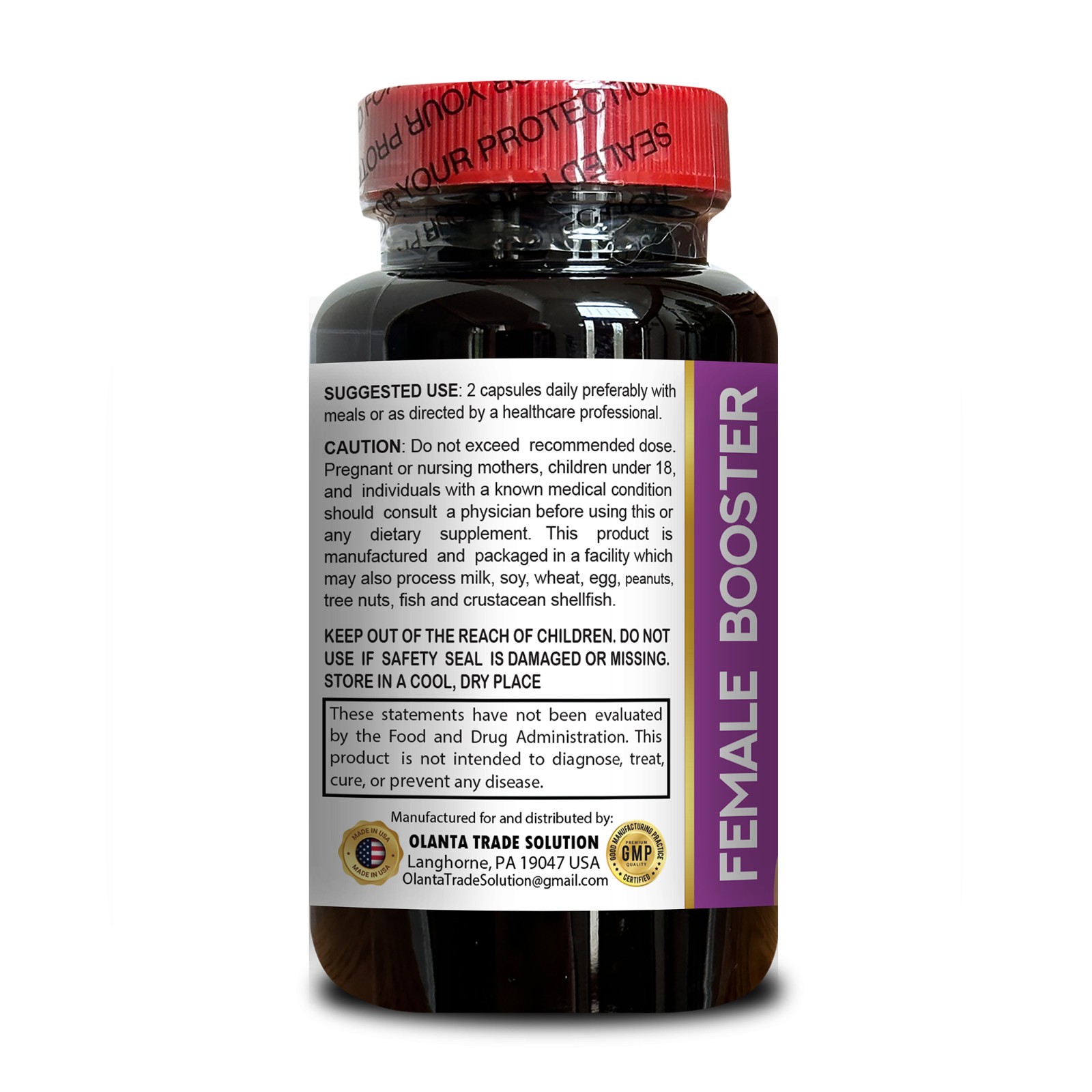 Female Vitality Booster Capsules – Herbal Complex with Red Clover, Licorice Root