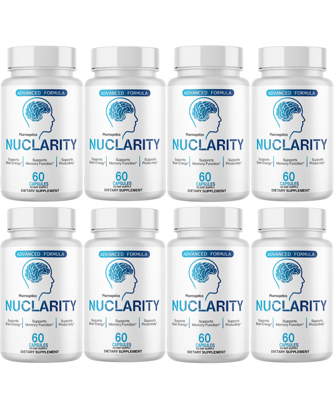 Nuclarity – Brain Energy and Memory Healthy Function Support- 8 Bottles