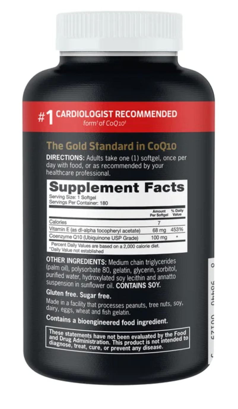 Qunol Ultra CoQ10 100mg 180 Softgels High Absorption Supplement