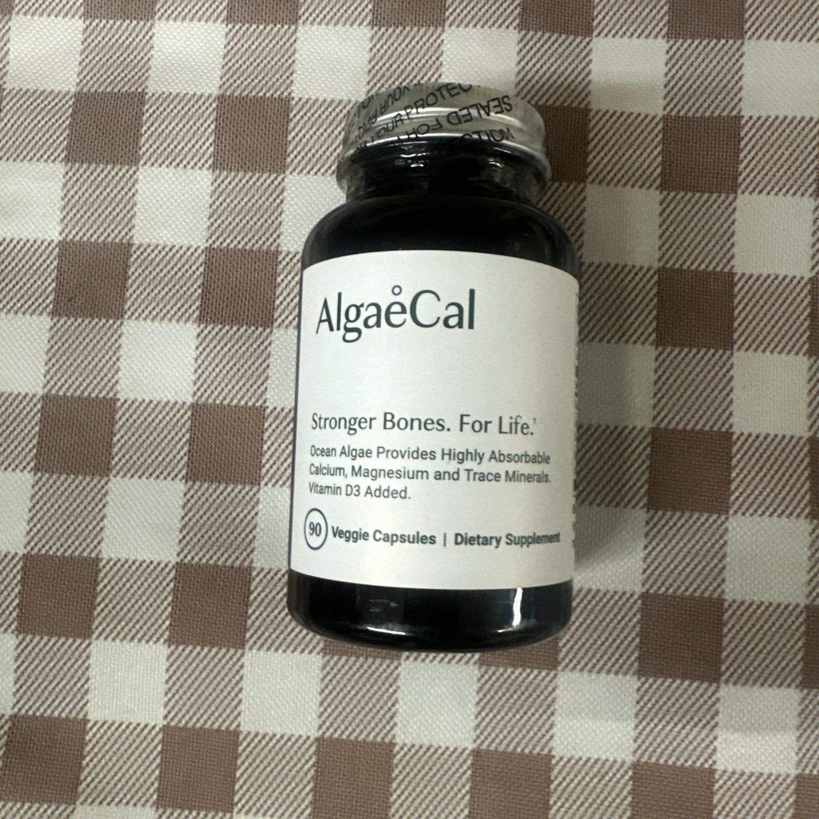 AlgaeCal Stronger Bones For Life Plant Based Calcium 90 Capsules EXP 05/2028