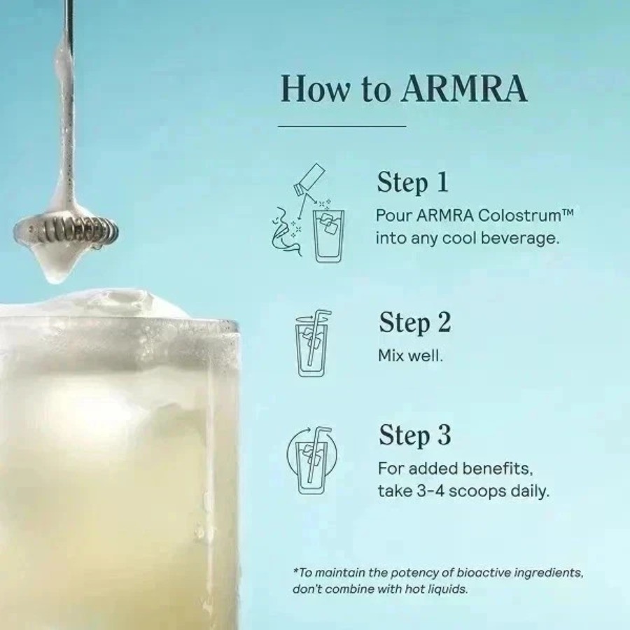 ARMRA Colostrum Health Revival Unflavored 120g 120 Servings Powder Supplement