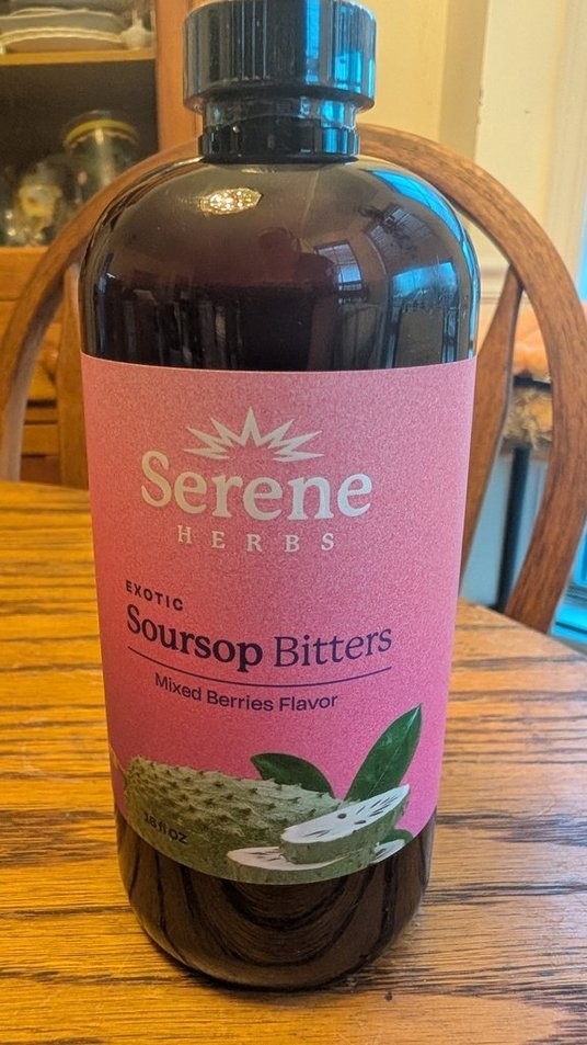 Soursop Bitters Liquid Soursop Leaves by Serene – 16 oz – Exp 2/2027