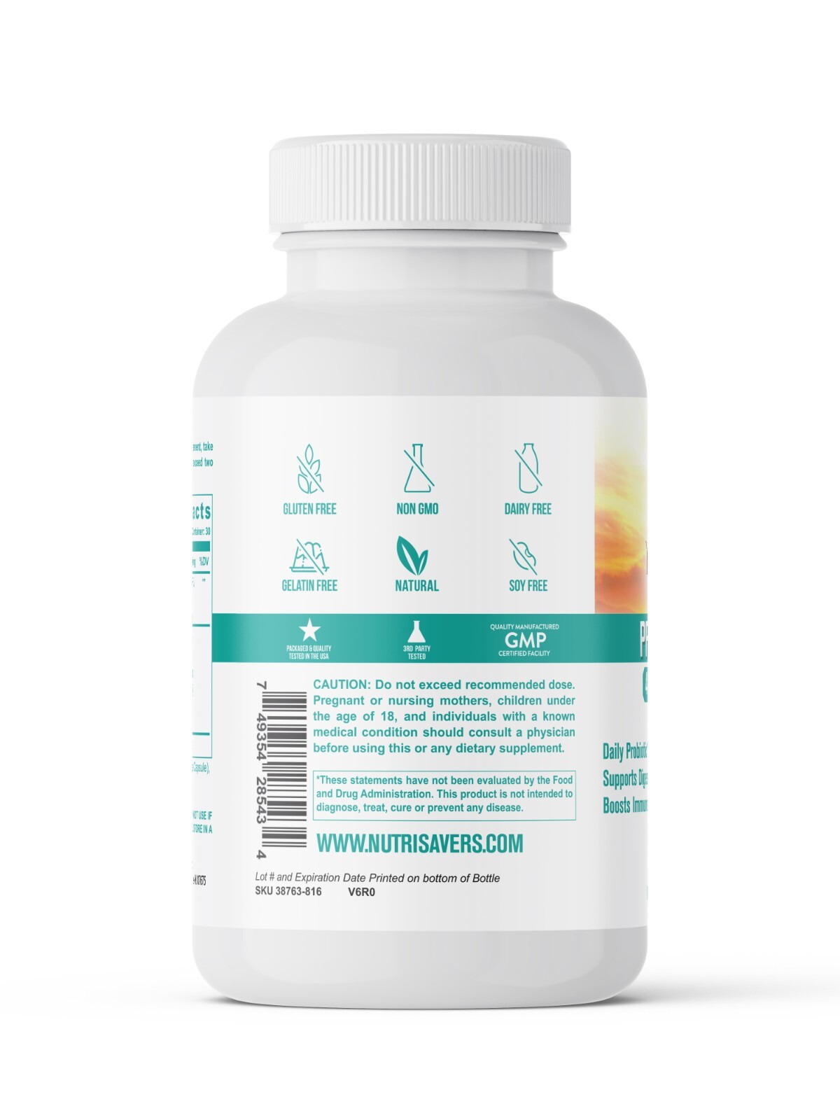 Probiotic Digestion Support 40 Billion CFU Body Defense 60 Vegan Caps