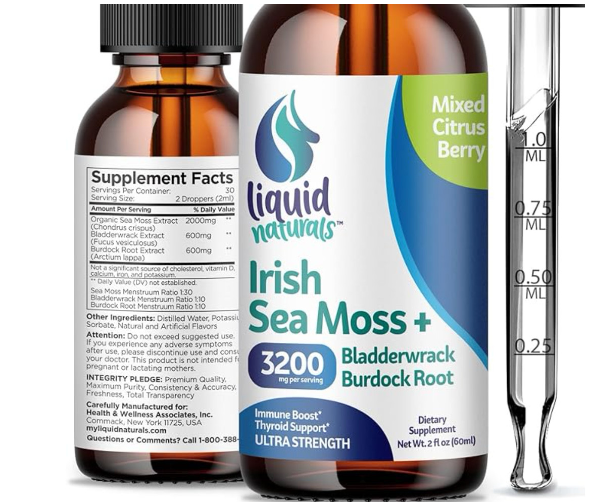Sea Moss – 3200Mg Irish Sea Moss Liquid Drops, 6X Stronger Seamoss than Pills an