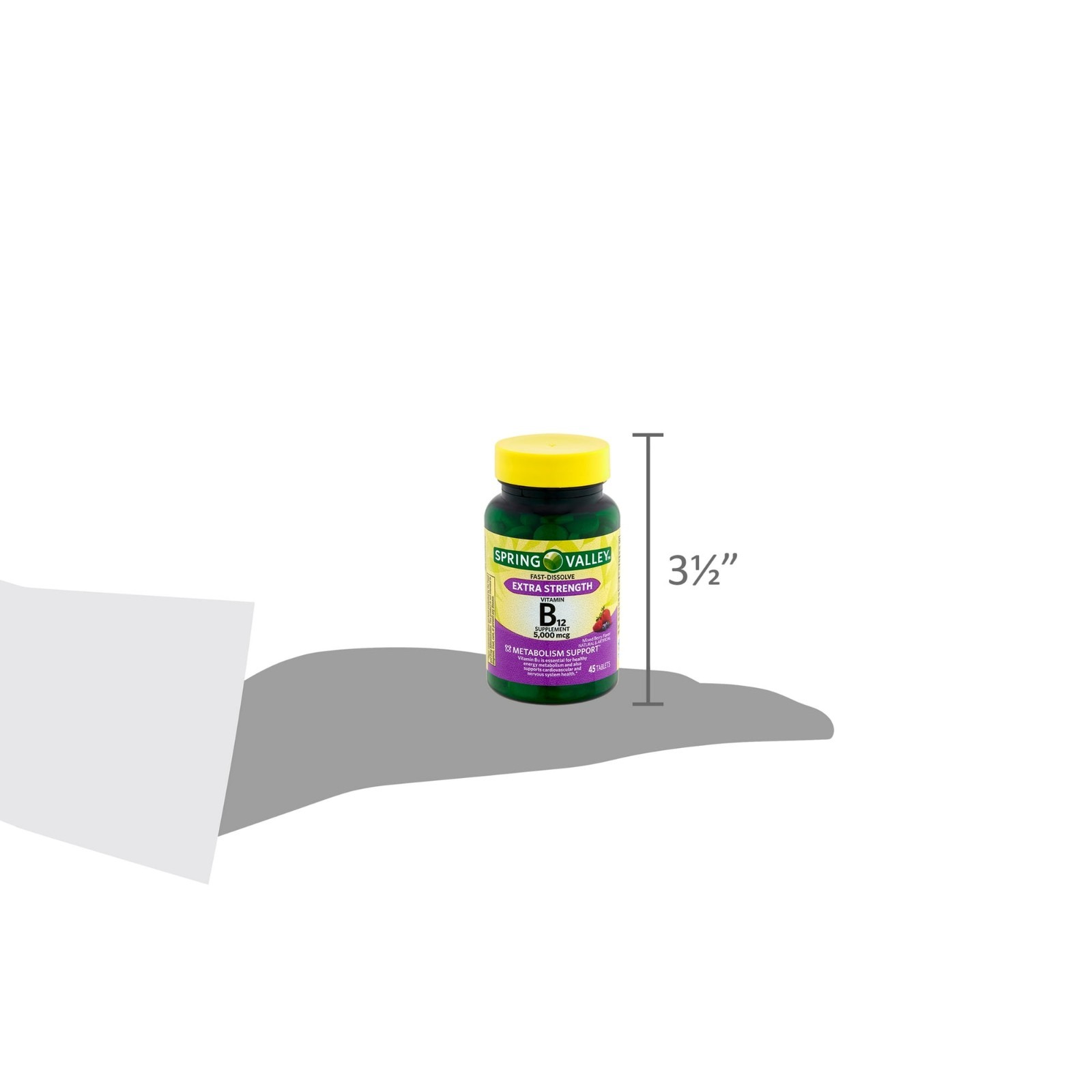 Spring Valley Fast Dissolve Extra Strength Vitamin B12 Dietary Supplement- 5-000